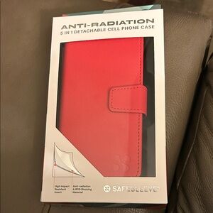 Red Anti-Radiation iPhone 14 Cell Phone Case by SafeSleeve